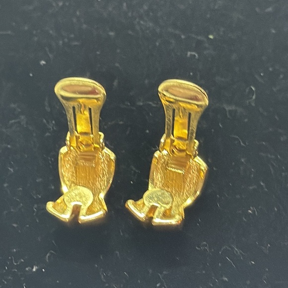 Authentic Cristian Dior Gold plated clip on Earrings - Picture 8 of 13